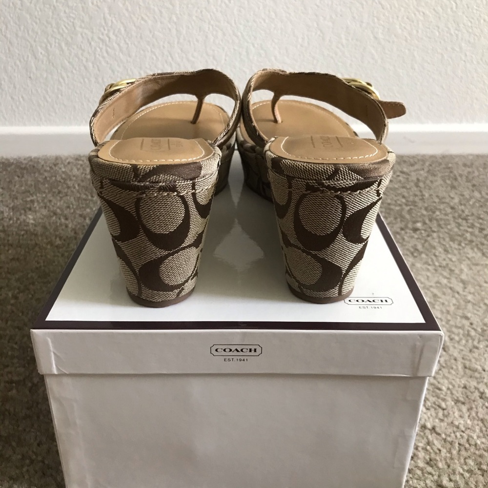 Coach Evelina Signature Wedge Sandals - Picture 2 of 10